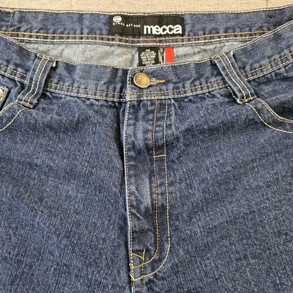 Mecca Men's Shorts High Rise Wide Leg Button Back Pockets 40" Waist 15" Inseam - Picture 2 of 12